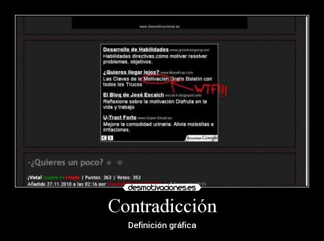 Contradicción - Definición gráfica