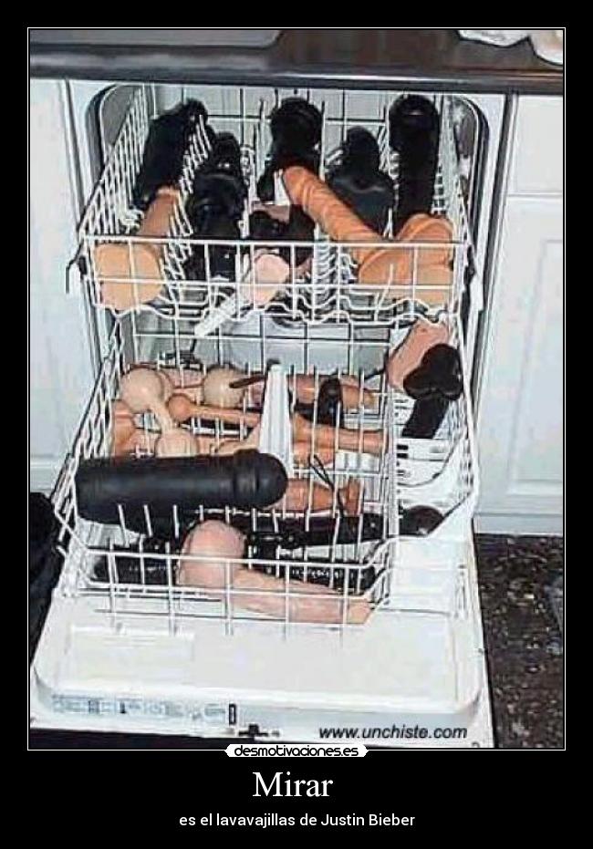 Mirar - es el lavavajillas de Justin Bieber