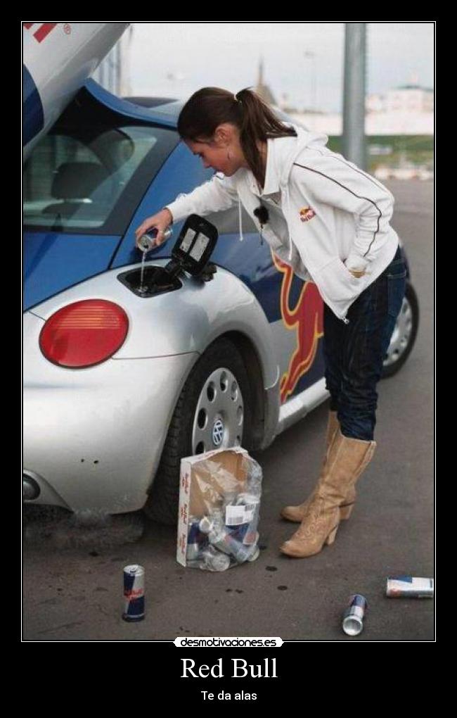 carteles red bull coche desmotivaciones