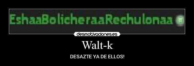 Walt-k - DESAZTE YA DE ELLOS!