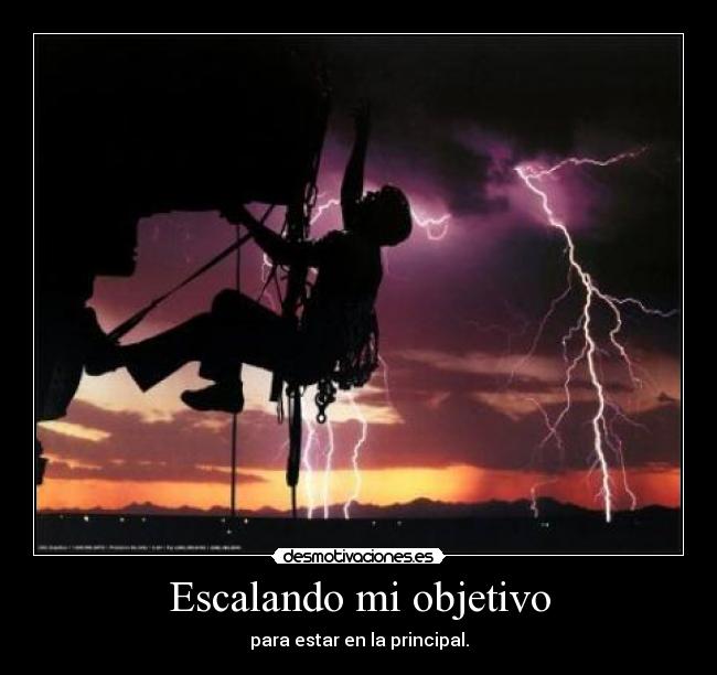Escalando mi objetivo - para estar en la principal.
