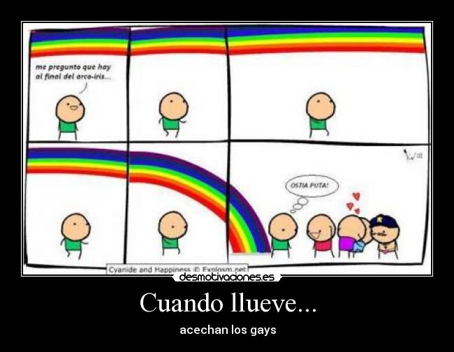 Cuando llueve... - acechan los gays