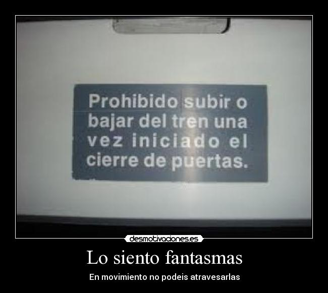 Lo siento fantasmas - 