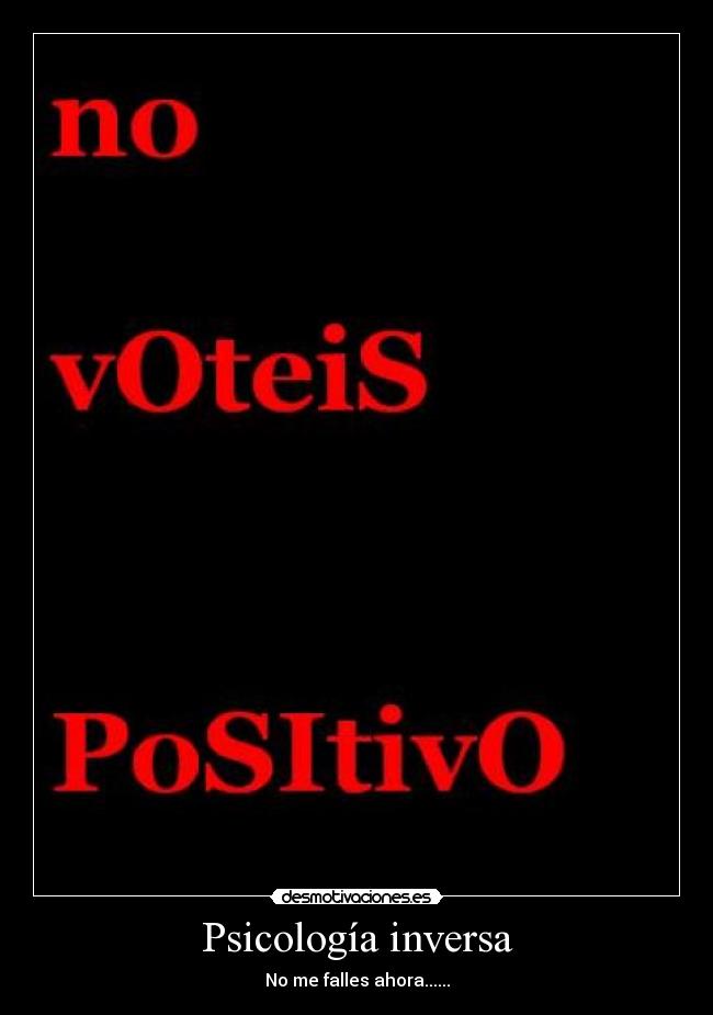 Psicología inversa - 