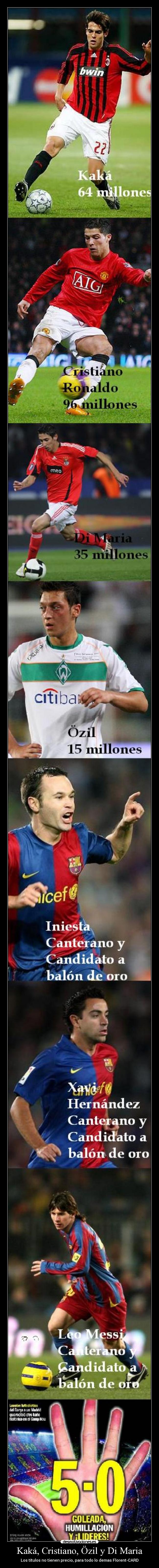 Kaká, Cristiano, Özil y Di Maria -