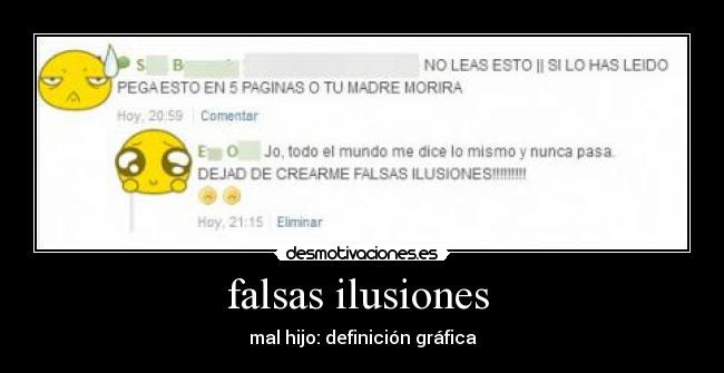 falsas ilusiones  - mal hijo: definición gráfica