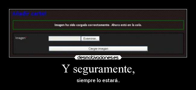 Y seguramente, - 