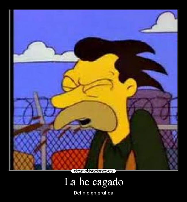 La he cagado - Definicion grafica