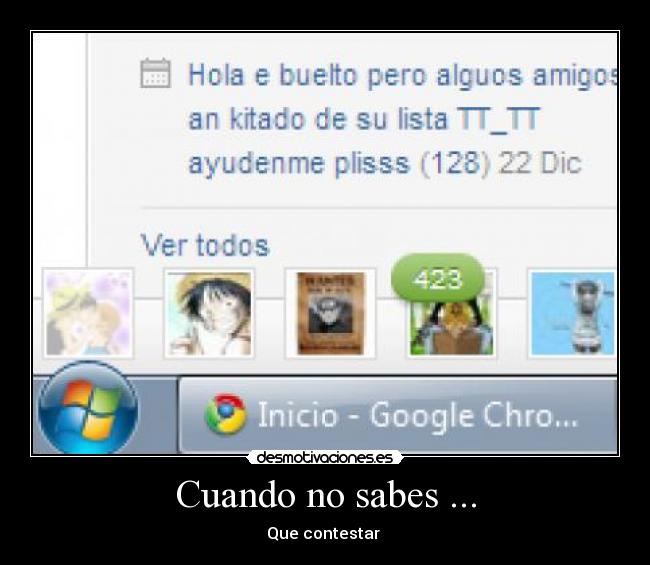 Cuando no sabes ... - Que contestar