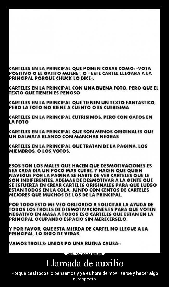 Llamada de auxilio -