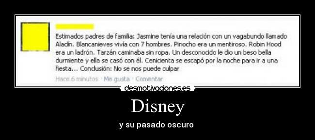 carteles disney oscuro cenicienta aladdin desnudo tarzan ladron desmotivaciones