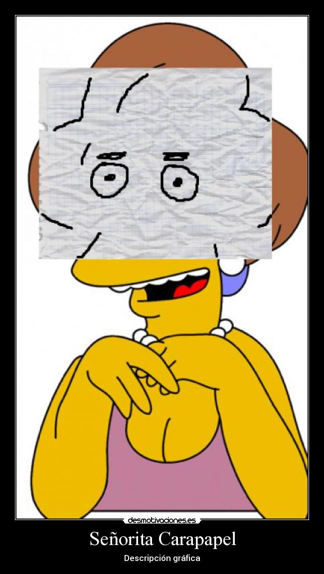 Señorita Carapapel - Descripción gráfica