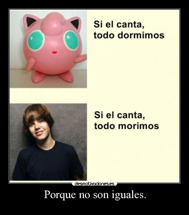 Porque no son iguales. -