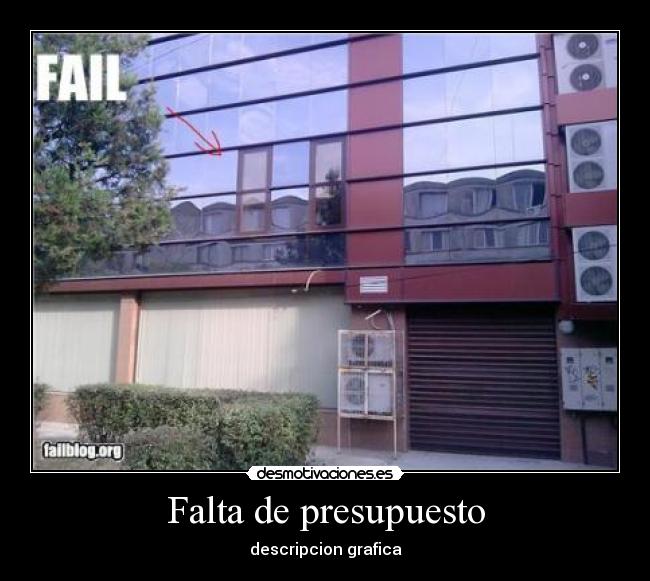 Falta de presupuesto - descripcion grafica