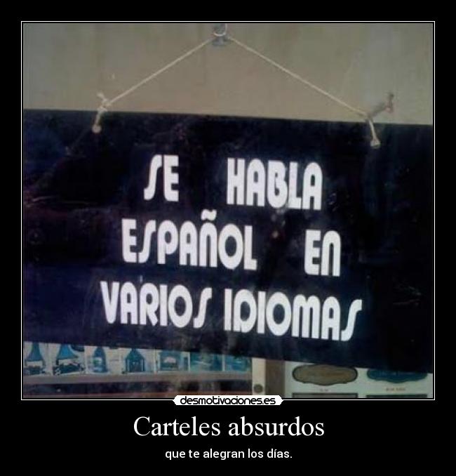 Carteles absurdos -