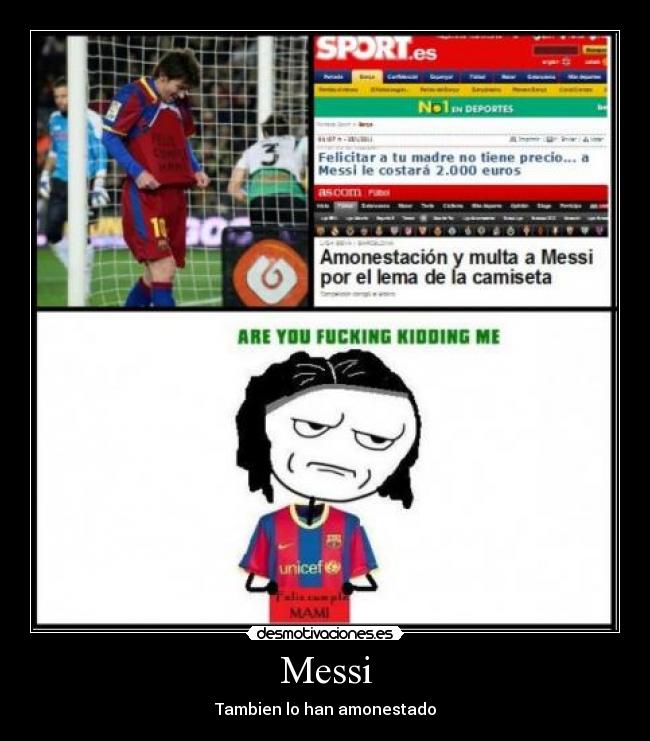 Messi - Tambien lo han amonestado