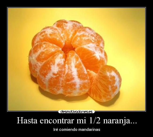 Hasta encontrar mi 1/2 naranja... -