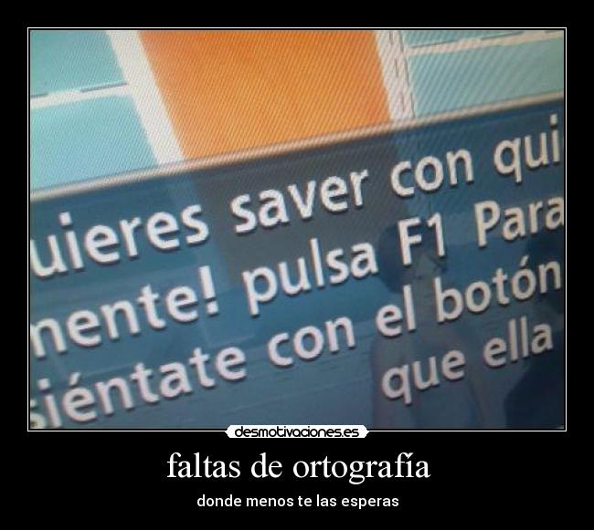 faltas de ortografía - donde menos te las esperas