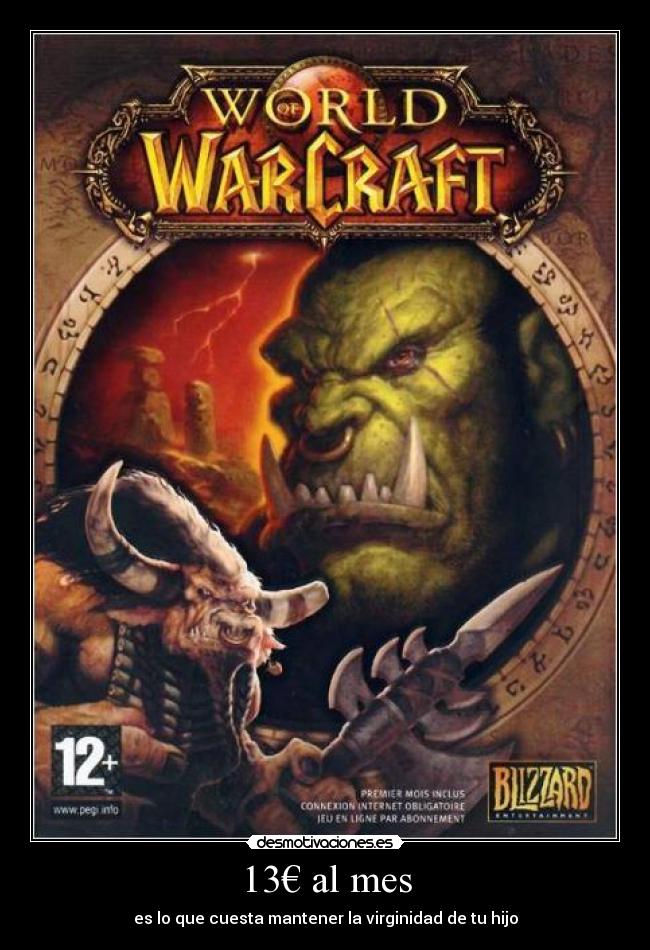 13€ al mes - es lo que cuesta mantener la virginidad de tu hijo