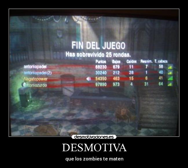 DESMOTIVA - que los zombies te maten