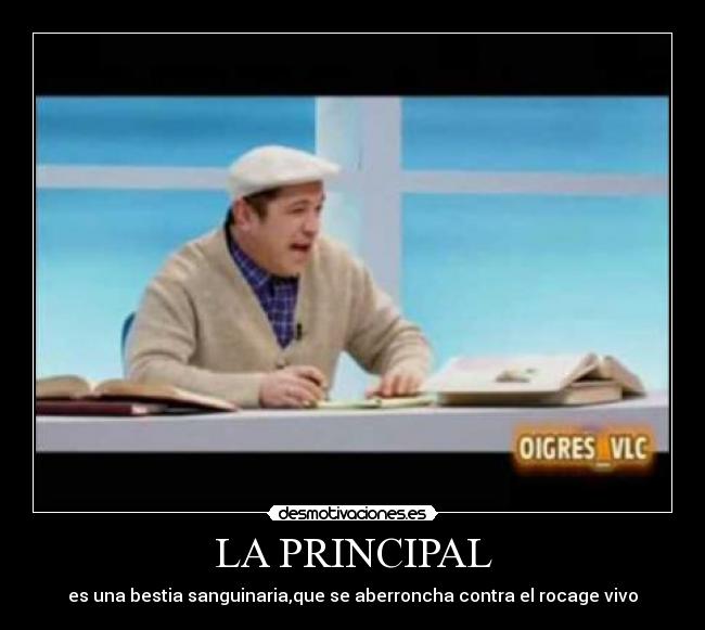 LA PRINCIPAL - es una bestia sanguinaria,que se aberroncha contra el rocage vivo