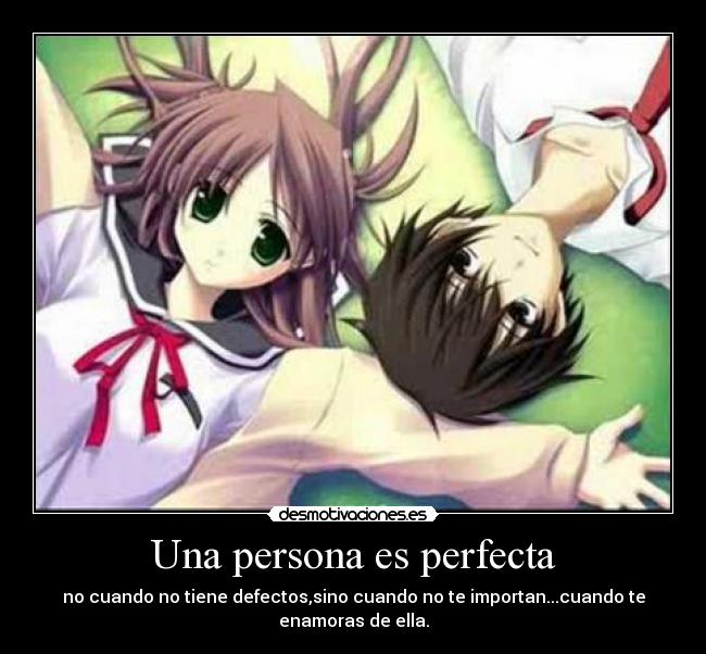 Una persona es perfecta -