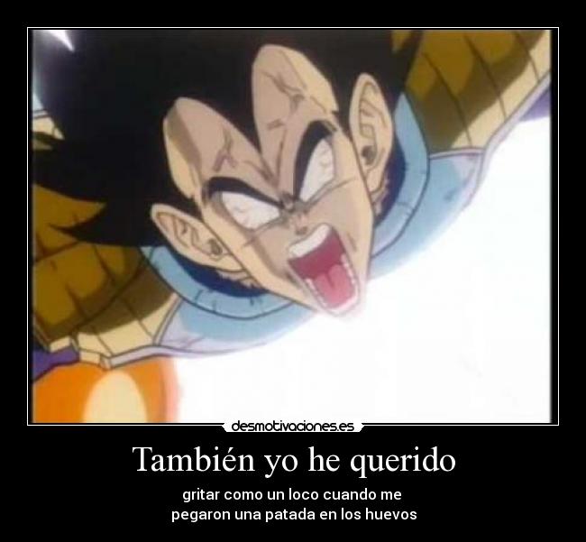 También yo he querido - gritar como un loco cuando me
pegaron una patada en los huevos