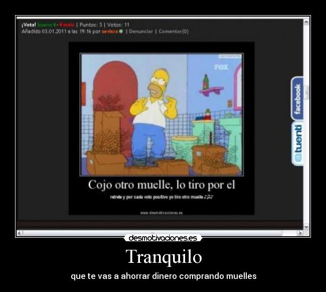 Tranquilo - que te vas a ahorrar dinero comprando muelles