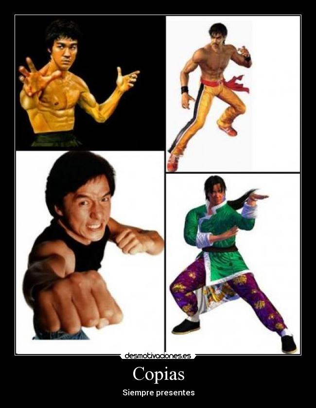 carteles bruce lee jackei chan law lei tekken pelea pinas desmotivaciones