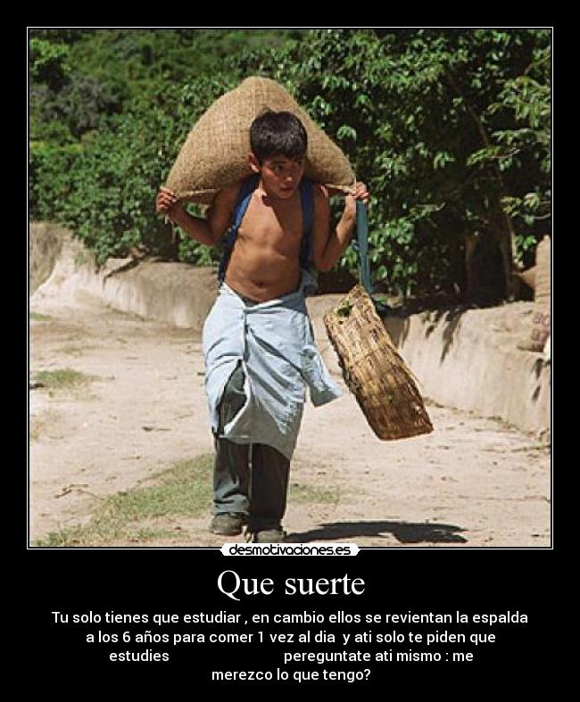 Que suerte -