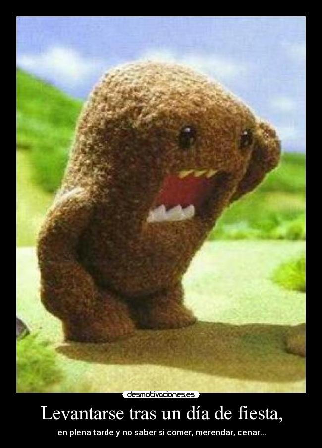 Levantarse tras un día de fiesta, -