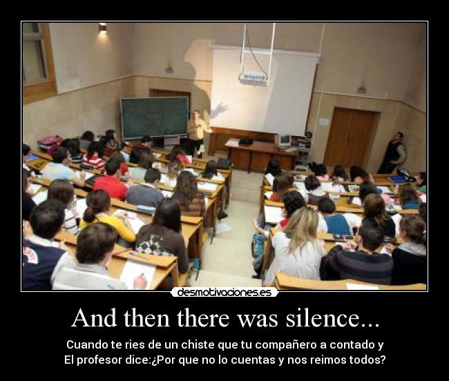 And then there was silence... -