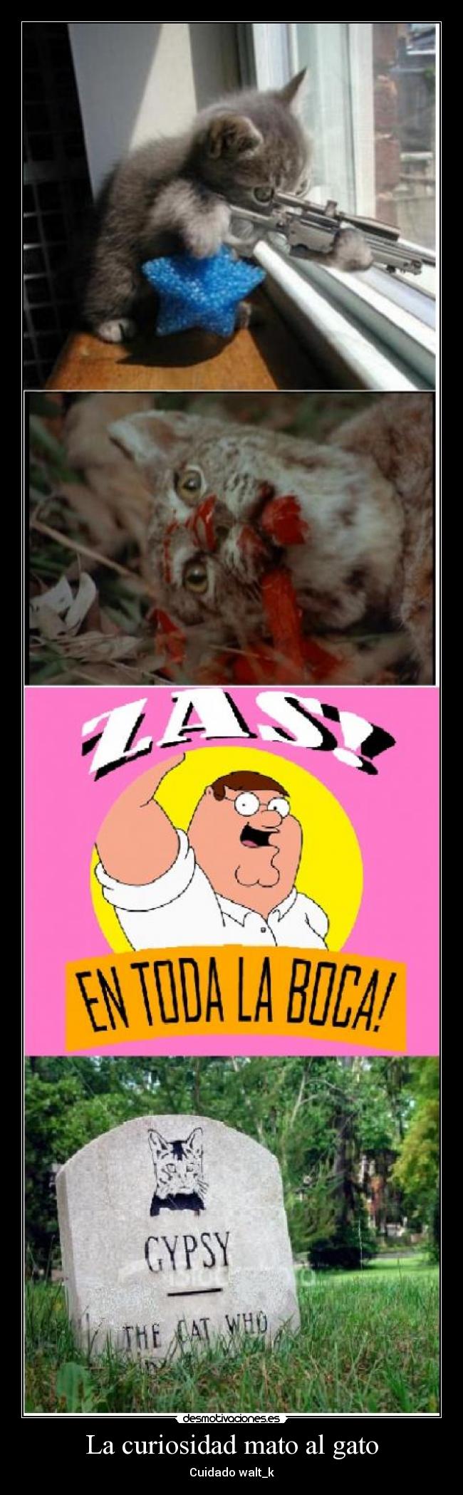 La curiosidad mato al gato - Cuidado walt_k