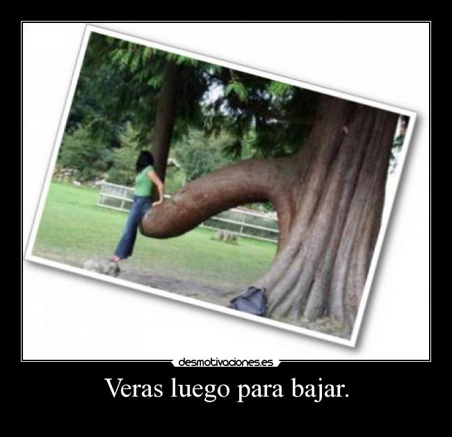 Veras luego para bajar. -