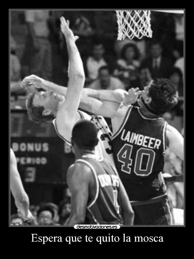 Espera que te quito la mosca -