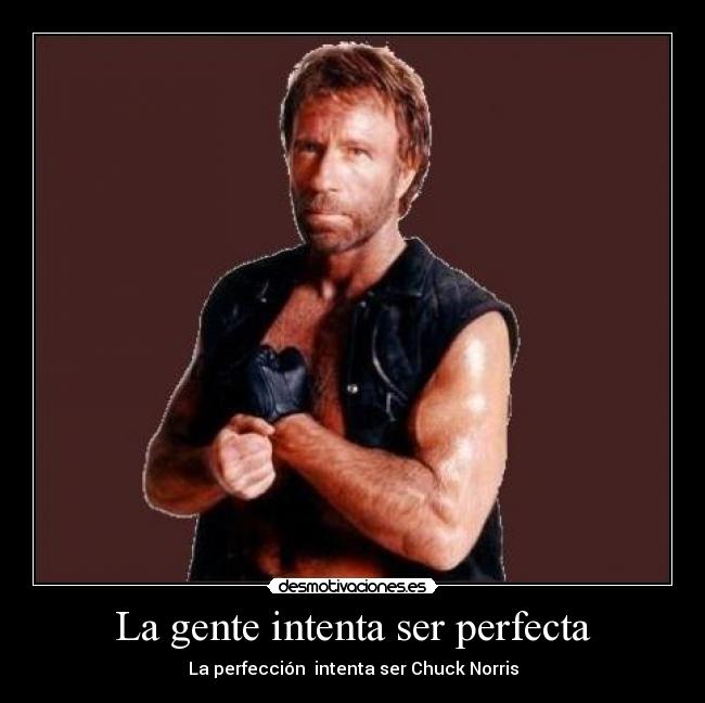 La gente intenta ser perfecta - 