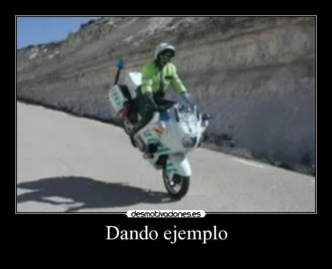 Dando ejemplo -