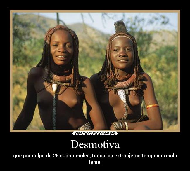 Desmotiva - que por culpa de 25 subnormales, todos los extranjeros tengamos mala fama.