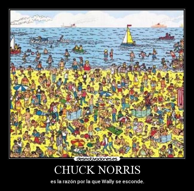 CHUCK NORRIS - es la razón por la que Wally se esconde.