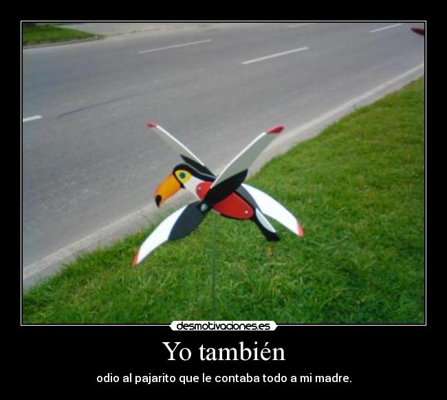 Yo también - odio al pajarito que le contaba todo a mi madre.