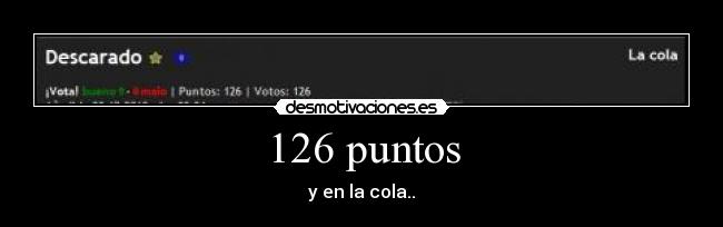 126 puntos - y en la cola..