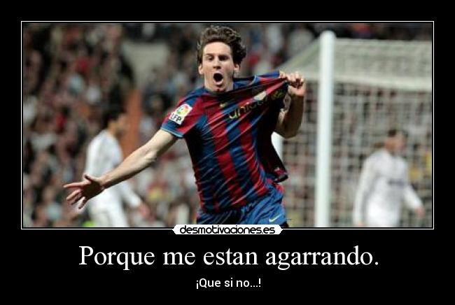 Porque me estan agarrando. - ¡Que si no...!