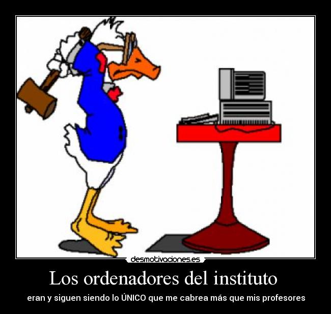 Los ordenadores del instituto -