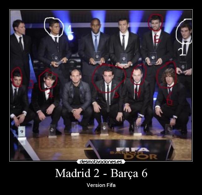 Madrid 2 - Barça 6 -