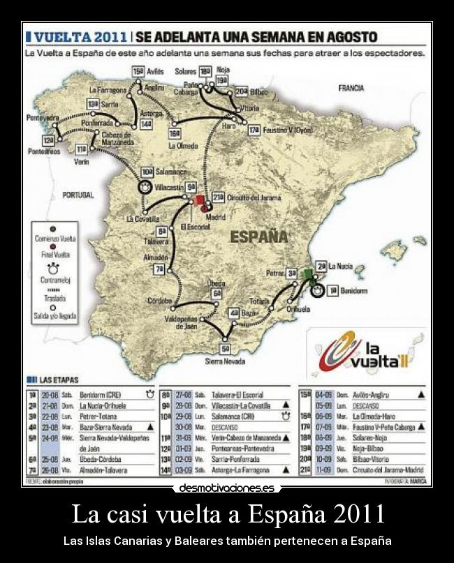 La casi vuelta a España 2011 - Las Islas Canarias y Baleares también pertenecen a España