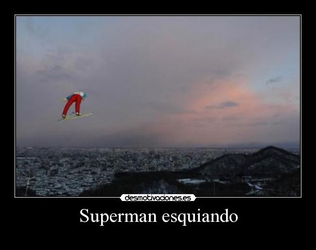 Superman esquiando -