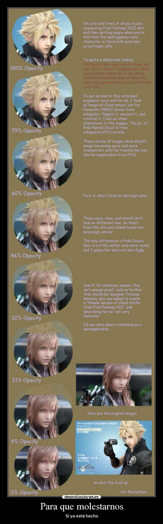 Para que molestarnos - Si ya está hecho