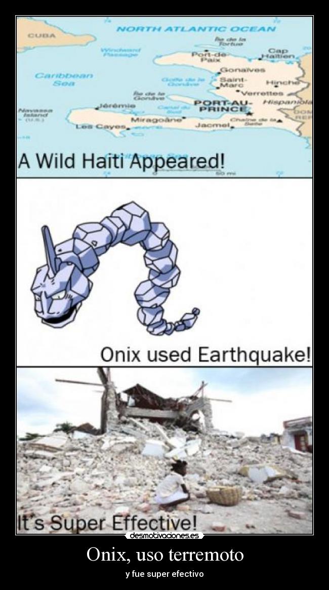 Onix, uso terremoto -