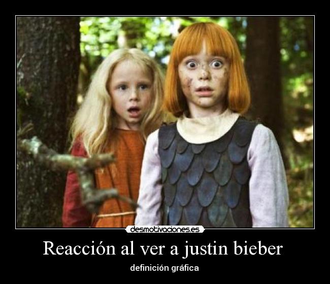 Reacción al ver a justin bieber  - 