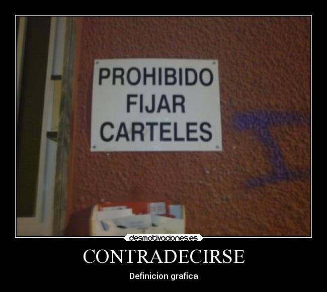 CONTRADECIRSE - Definicion grafica